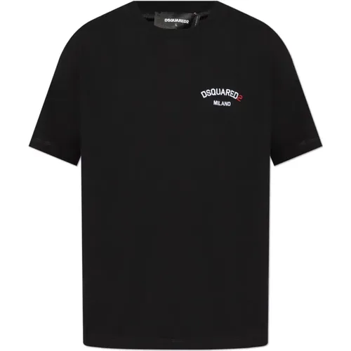 T-shirt with logo , male, Sizes: L, 2XL, XS, M, S - Dsquared2 - Modalova