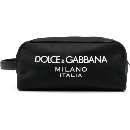 Schwarze Logo-Print Brieftasche - Dolce & Gabbana - Modalova
