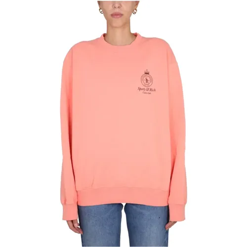 Crown Sweatshirt , unisex, Sizes: L, M - Sporty & Rich - Modalova