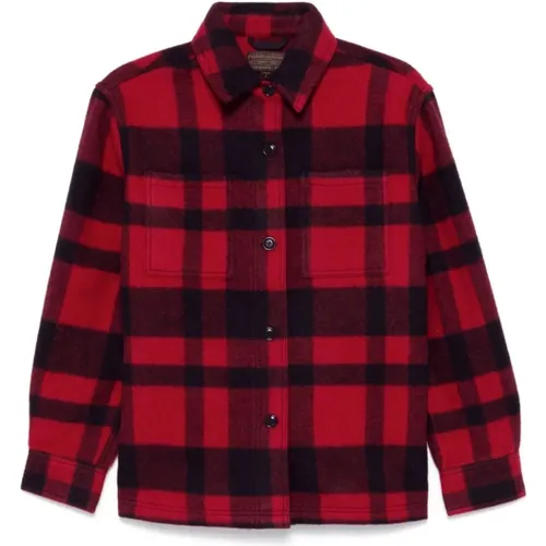 Rotes Karo Fleece Hemd , Damen, Größe: S - Filson - Modalova