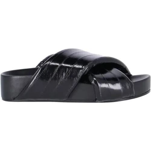 Schwarze Slide-Sandalen für Frauen , Damen, Größe: 38 EU - Jil Sander - Modalova
