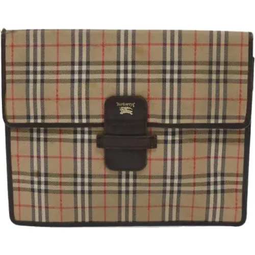 Pre-owned Cotton clutches , female, Sizes: ONE SIZE - Burberry Vintage - Modalova