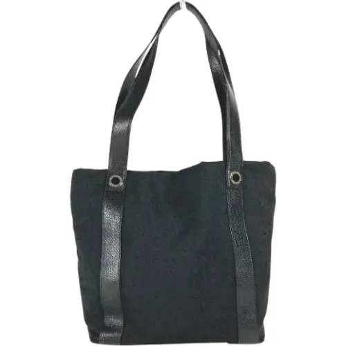 Pre-owned Tote Bags, female, , Size: ONE SIZE Pre-owned Leather shoulder-bags - Bvlgari Vintage - Modalova