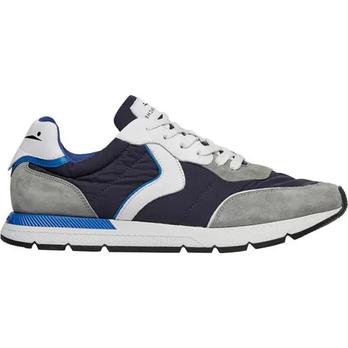 Blaue Wildleder Sportliche Sneaker , Herren, Größe: 41 EU - Voile blanche - Modalova