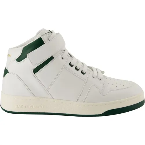 Sneakers, male, , Size: 8 US and Green High Top Sneakers - Saint Laurent - Modalova