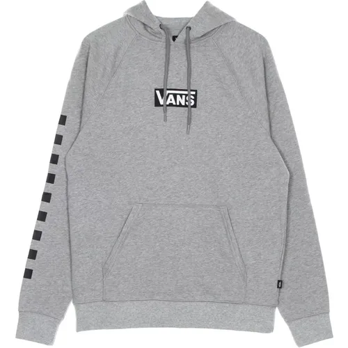 Hoodies, male, , Size: L Checkerboard Hoodie Cement Heather - Vans - Modalova