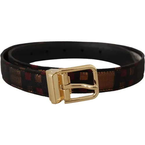 Logo Engraved Leather Belt , female, Sizes: 75 CM - Dolce & Gabbana - Modalova