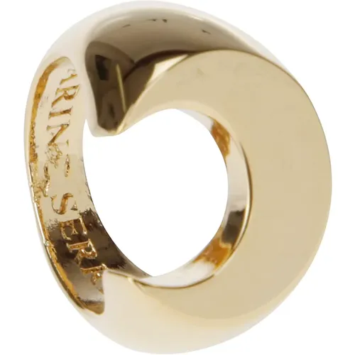 Gold Platted Ring , female, Sizes: 50 MM, 48 MM - Marine Serre - Modalova