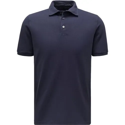 Polo Shirts, male, , Size: L Short Sleeve Navy Polo Shirt - Fedeli - Modalova