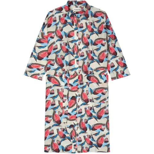 Shirt Dresses, female, , Size: XS Abstract Print Shirt Dress - Munthe - Modalova