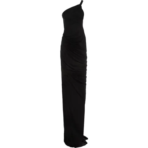 Draped One-Shoulder Evening Gown , female, Sizes: XS, 2XS - Rick Owens - Modalova