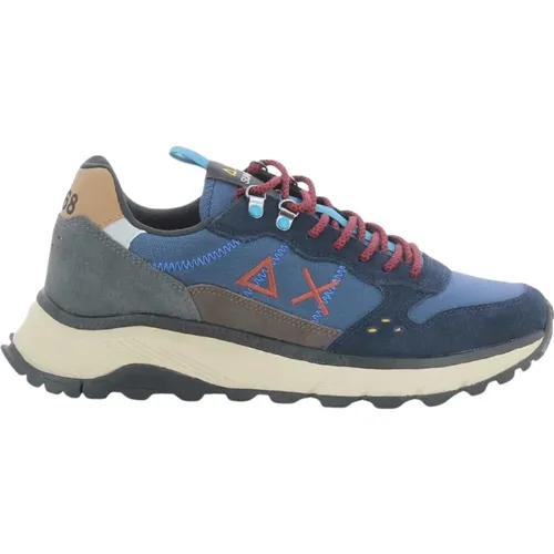 Blue Fire and Camping Shoes , male, Sizes: 9 UK, 7 UK, 6 UK, 10 UK, 8 UK - Sun68 - Modalova