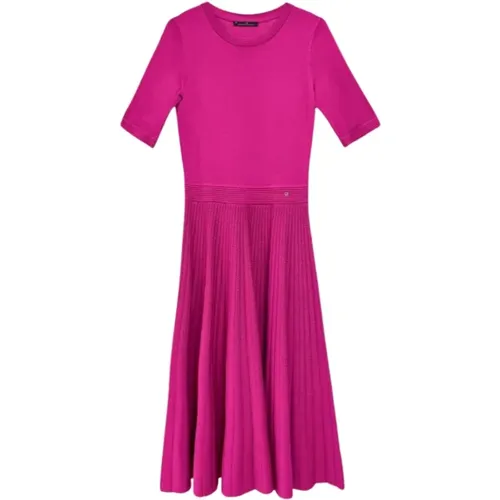 Plissiertes Jacquard-Kleid Fuchsia - Carolina Herrera - Modalova