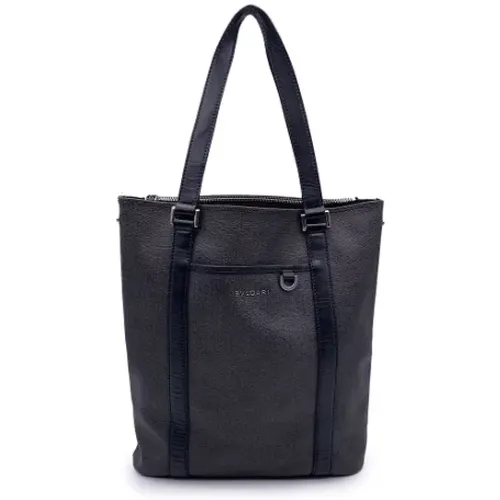 Pre-owned Tote Bags, unisex, , Size: ONE SIZE Pre-owned Leather shoulder-bags - Bvlgari Vintage - Modalova