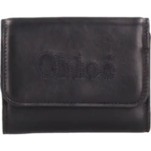 Wallets & Cardholders, female, , Size: ONE SIZE Soft Leather Tri-Fold Wallet - Chloé - Modalova