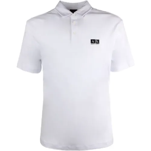 Cotton Modal Polo Shirt , male, Sizes: S, 2XL - Armani Exchange - Modalova