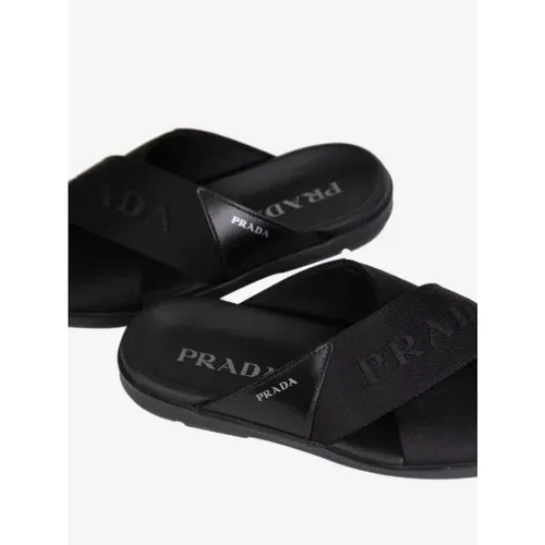 Pre-owned Leather sandals , male, Sizes: 5 1/2 UK - Prada Vintage - Modalova