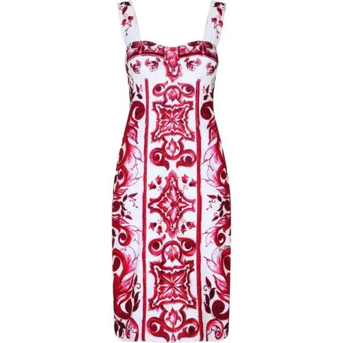 Fuchsia Short Dress, Feminine and Stylish , female, Sizes: S - Dolce & Gabbana - Modalova