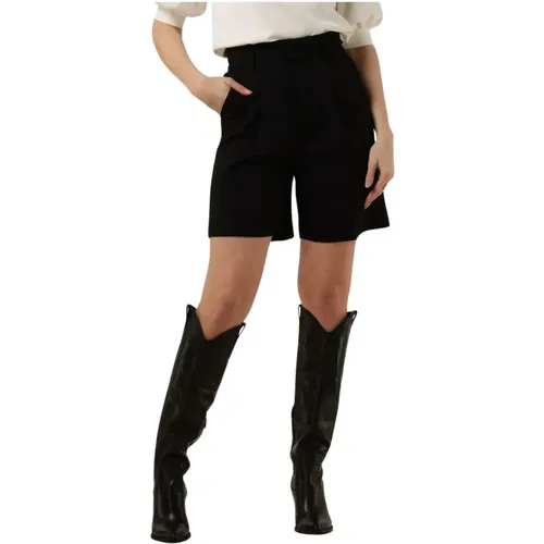 Hohe Taille Schwarze Shorts , Damen, Größe: XS - My Essential Wardrobe - Modalova