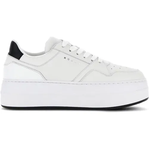 Panelled Sneakers Logo Print Flatform Sole , female, Sizes: 3 1/2 UK, 7 UK, 4 UK, 6 1/2 UK, 6 UK, 5 UK, 3 UK, 2 UK, 8 UK, 4 1/2 UK, 5 1/2 UK - Hogan - Modalova