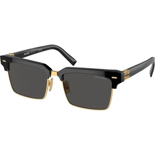 Stilvolle Sonnenbrille schwarzer Rahmen , Damen, Größe: 54 MM - Miu Miu - Modalova