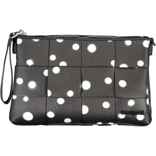 Clutches, female, , Size: ONE SIZE Polka Dot Handbag with Removable Chain - Desigual - Modalova
