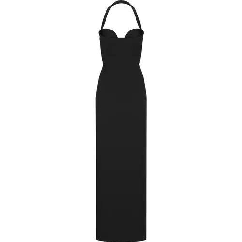 Schwarzes Herz-Ausschnitt Ärmelloses Kleid , Damen, Größe: S - Solace London - Modalova