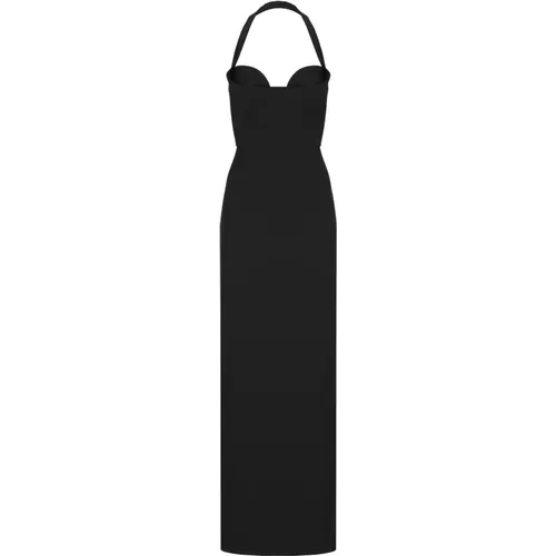 Schwarzes Herz-Ausschnitt Ärmelloses Kleid , Damen, Größe: XS - Solace London - Modalova