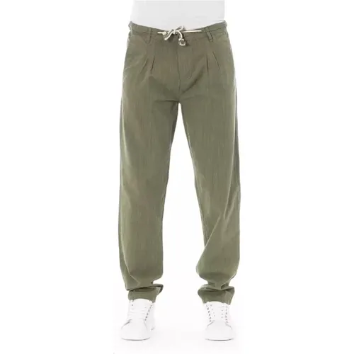 Straight Trousers, male, , Size: L Army Chino Trousers - Baldinini - Modalova