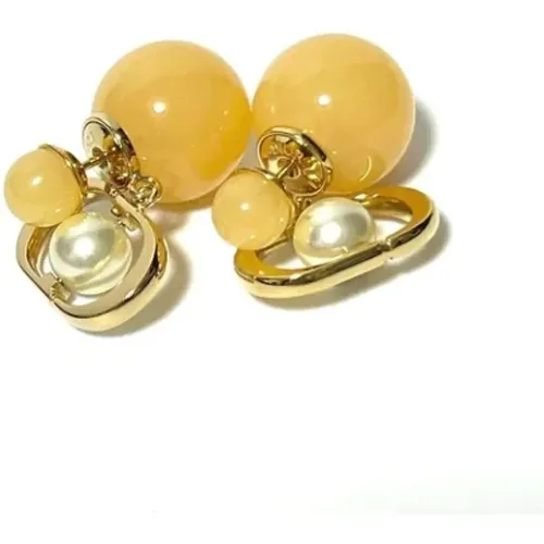 Pre-owned Jewellery, female, , Size: ONE SIZE Pre-owned Pearl earrings - Dior Vintage - Modalova