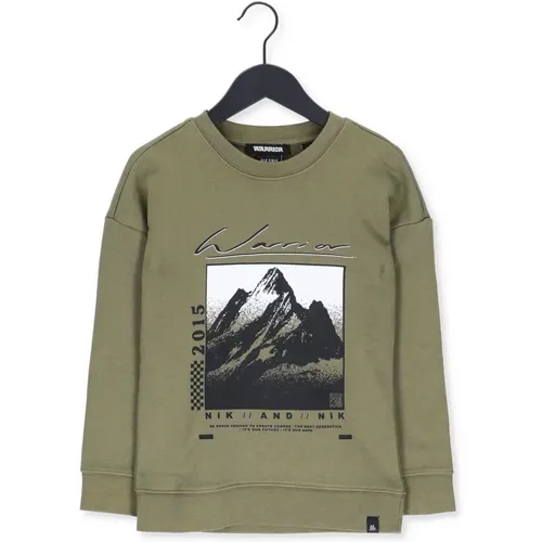 Jungen Mountain Sweatshirt Grün - NIK & NIK - Modalova