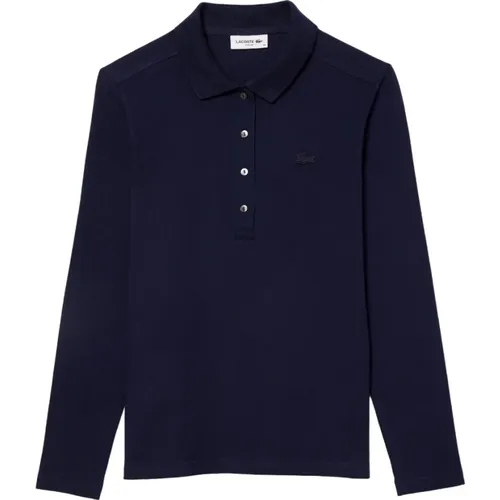 Blaues Poloshirt Elegantes Besticktes Logo - Lacoste - Modalova