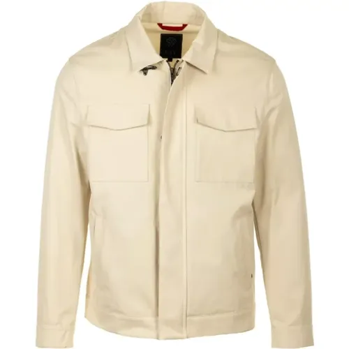 Vintage Cotton Jacket with Hidden Zip , male, Sizes: M, L, S - Fay - Modalova