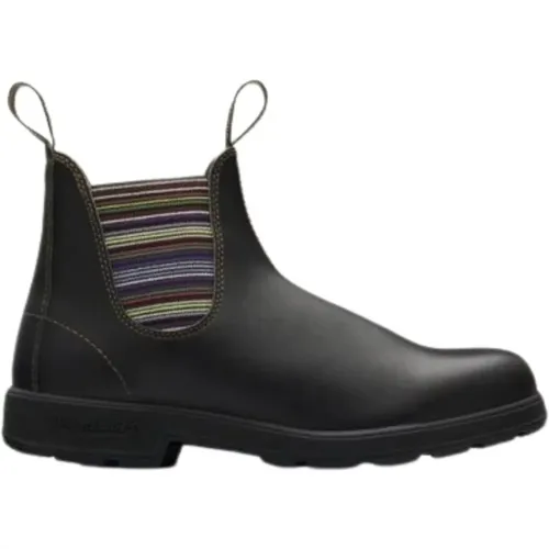 Chelsea Style Ankle Boots with Colored Striped Elastics , female, Sizes: 5 UK - Blundstone - Modalova