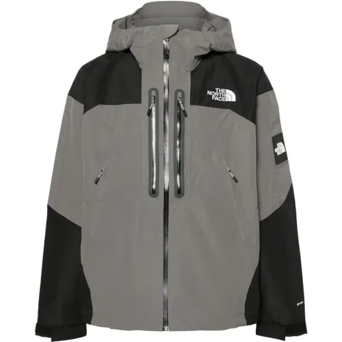 Grey Colour-Block Coats with Logo , male, Sizes: M - The North Face - Modalova