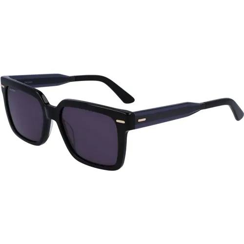 Black/Blue Sonnenbrillen , Herren, Größe: 55 MM - Calvin Klein - Modalova