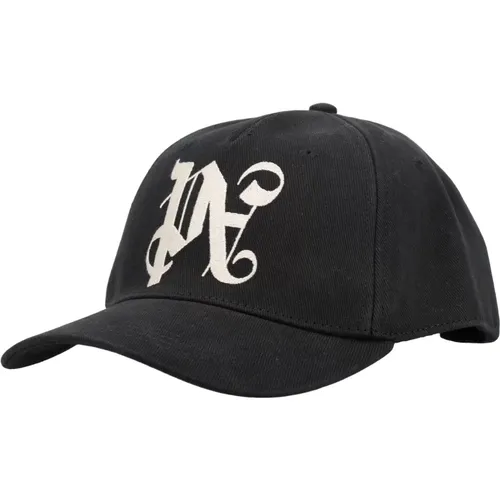 Caps, male, , Size: ONE SIZE Monogram Cap - Palm Angels - Modalova