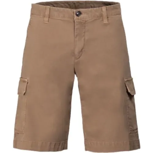 Seidige Cargo Bermuda Shorts , Herren, Größe: M - Moorer - Modalova