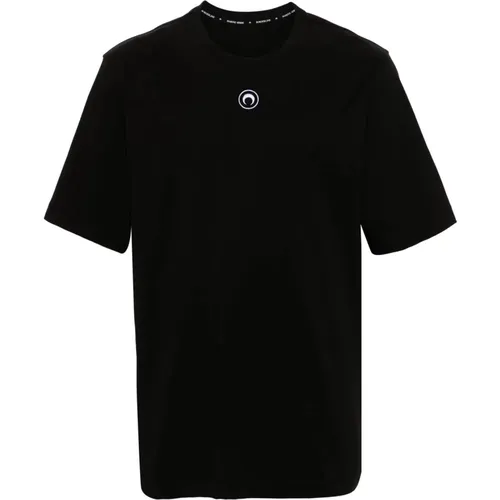 Crescent Moon Cotton T-shirt , male, Sizes: L, M - Marine Serre - Modalova