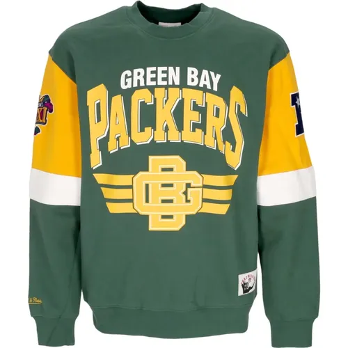 Sweatshirts, male, , Size: M Green Bay Packers Crewneck Sweatshirt - Mitchell & Ness - Modalova