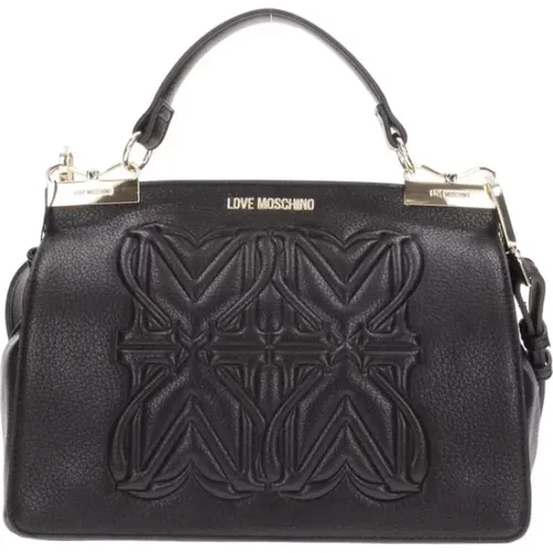 Grain Leather+PU Handbag , female, Sizes: ONE SIZE - Love Moschino - Modalova