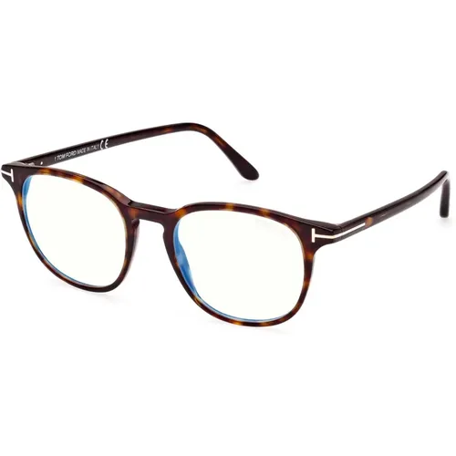 Blau Block Brillen in Dunkel Havana - Tom Ford - Modalova