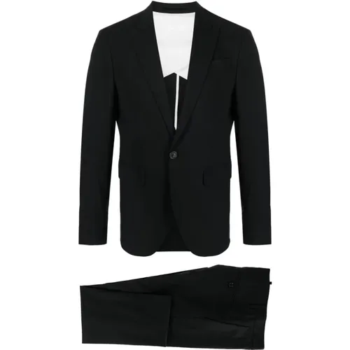 Single Breasted Suits, male, , Size: L Nero Suit for Men - Dsquared2 - Modalova