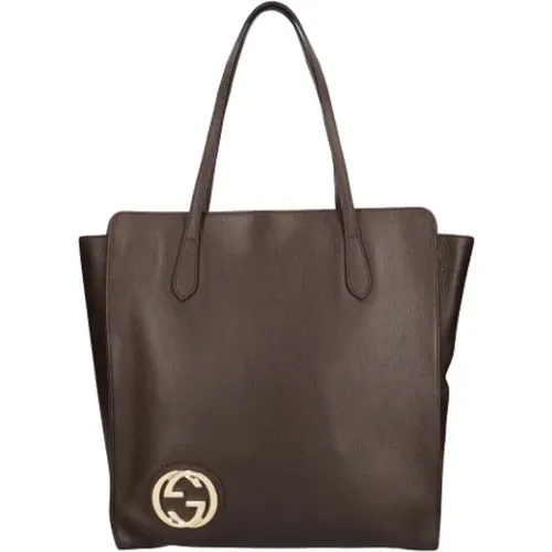 Pre-owned Tote Bags, female, , Size: ONE SIZE Pre-owned Leather totes - Gucci Vintage - Modalova