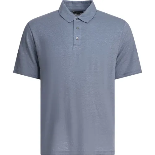 Polo Shirts, male, , Size: XL Linen Polo Shirt - Vince - Modalova