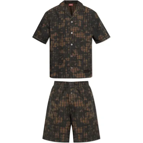 Pyjamas, male, , Size: XS Two-piece pyjamas Set-Horien-Utlt - Diesel - Modalova