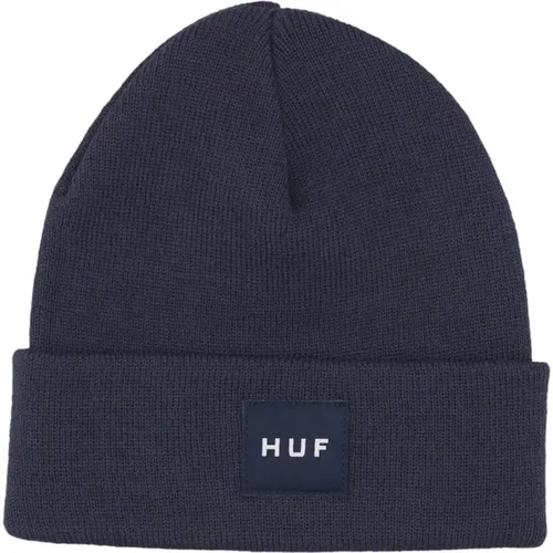 Beanies, male, , Size: ONE SIZE Navy Beanie Hat Set Box - HUF - Modalova