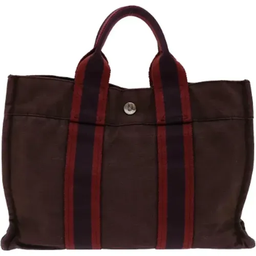 Pre-owned Tote Bags, female, , Size: ONE SIZE Pre-owned Canvas handbags - Hermès Vintage - Modalova