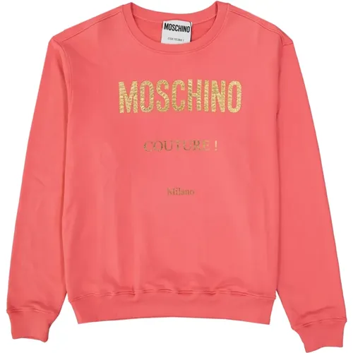Stylischer Pinker Logo Sweatshirt für Männer - Moschino - Modalova