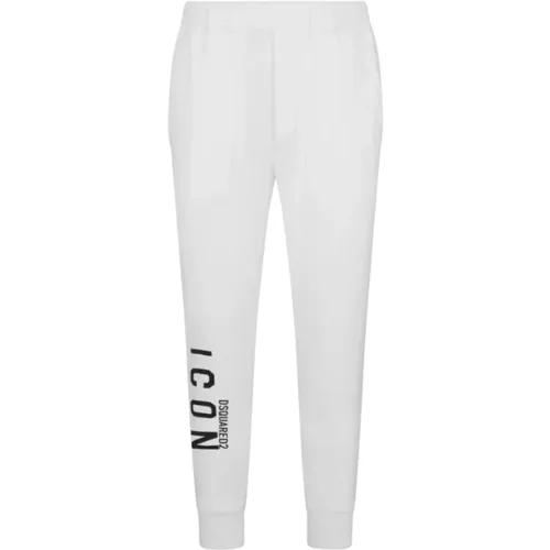 Sweatpants, male, , Size: S Icon Jogger Pants with Elastic Waist - Dsquared2 - Modalova